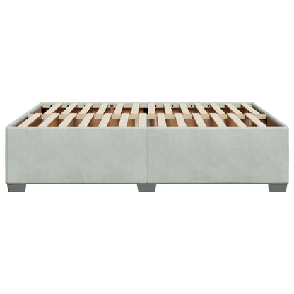 Bedframe fluweel lichtgrijs 140x200 cm