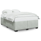 Bedframe 140x200 cm fluweel lichtgrijs