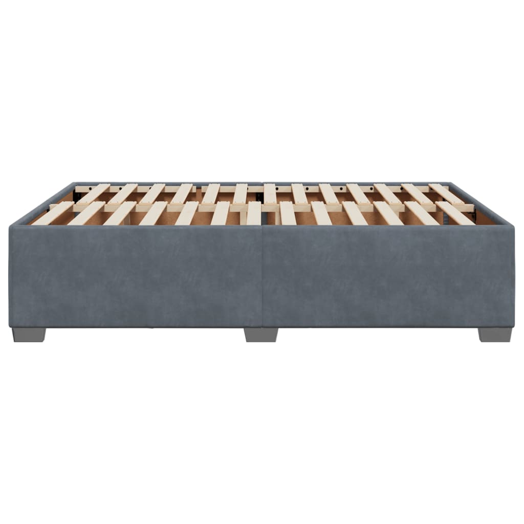 Bedframe fluweel donkergrijs 140x200 cm