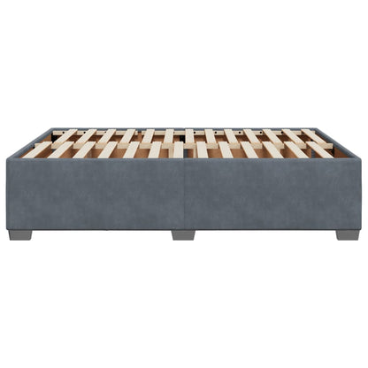 Bedframe fluweel donkergrijs 140x200 cm