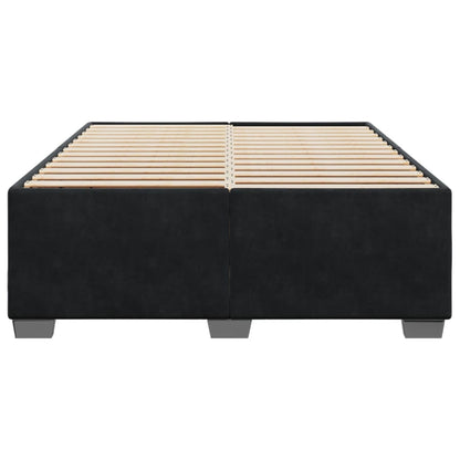 Bedframe fluweel zwart 140x200 cm