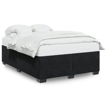 Bedframe fluweel zwart 140x200 cm