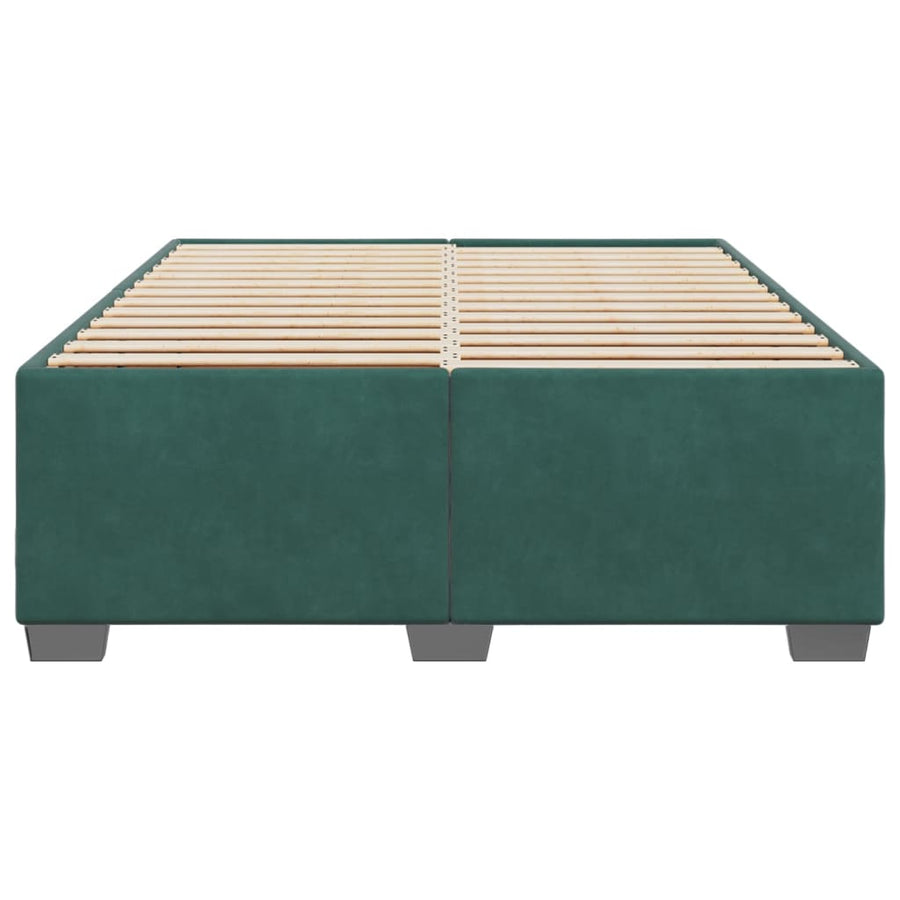 Bedframe fluweel donkergroen 140x200 cm