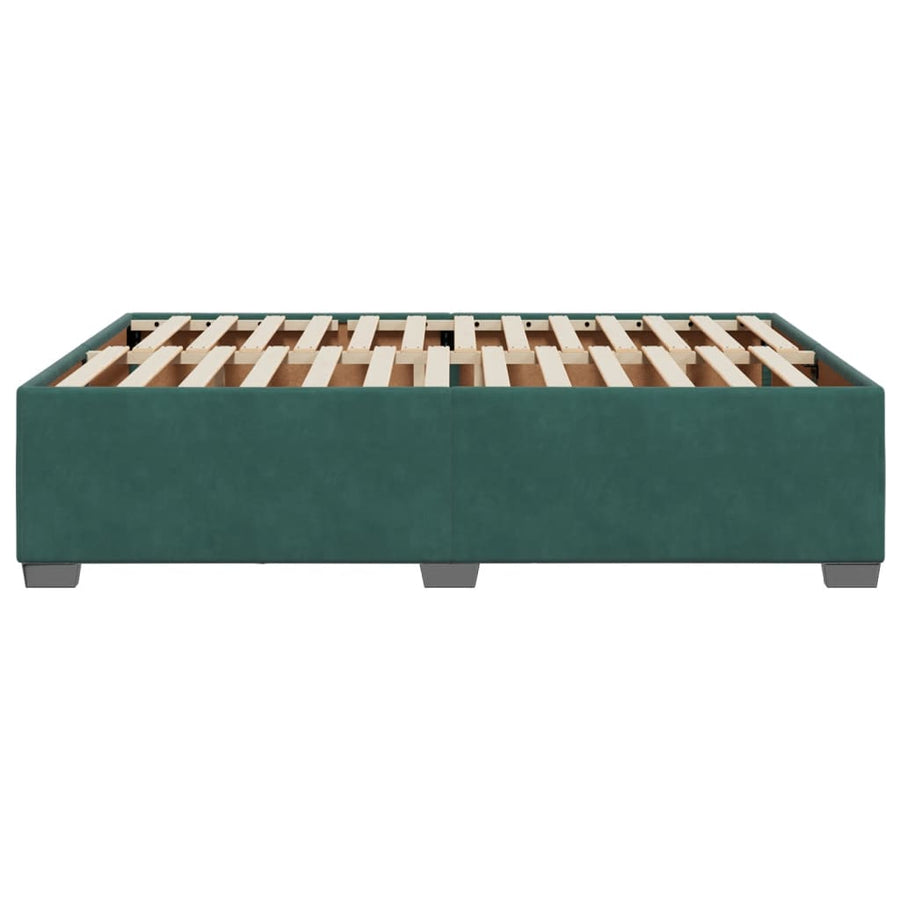 Bedframe fluweel donkergroen 140x200 cm