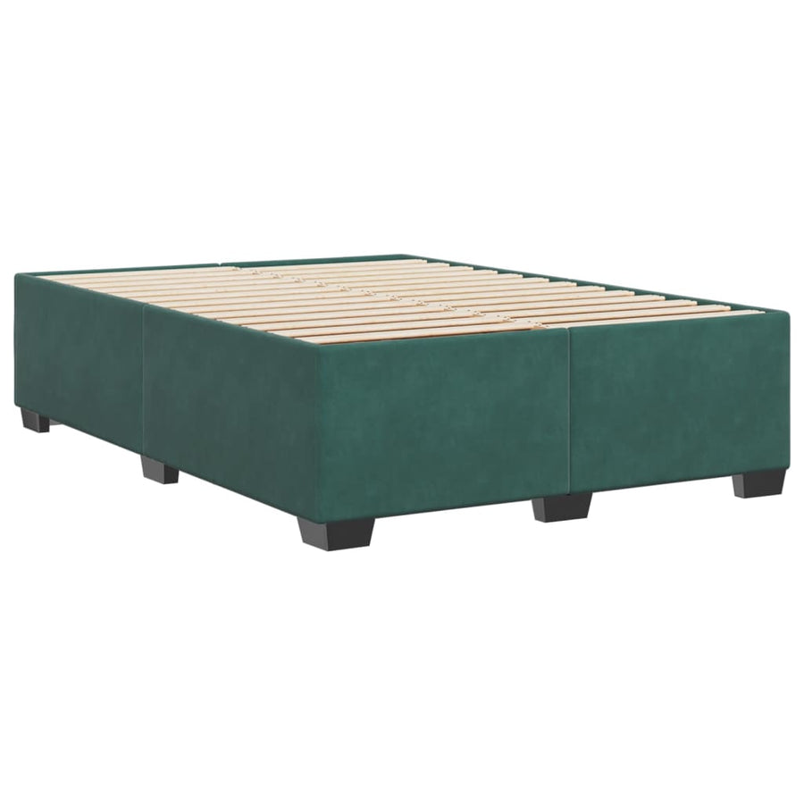Bedframe fluweel donkergroen 140x200 cm