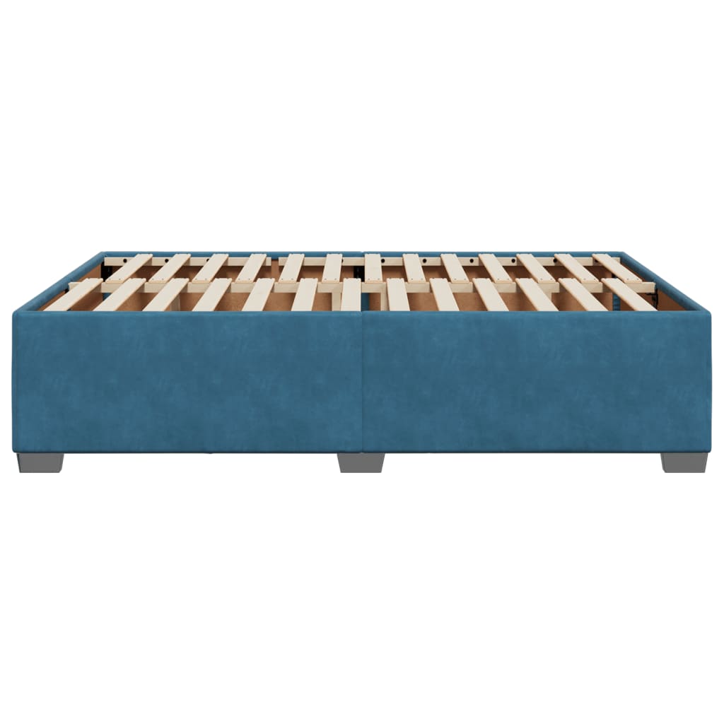 Bedframe fluweel blauw 140x200 cm