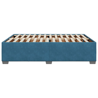 Bedframe fluweel blauw 140x200 cm
