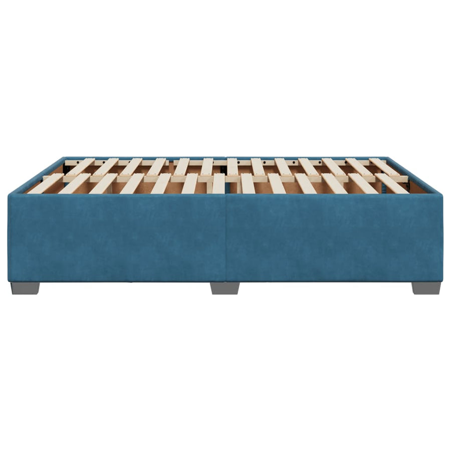Bedframe fluweel blauw 140x200 cm