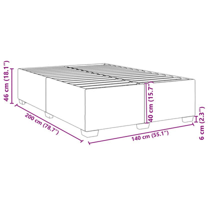 Bedframe fluweel roze 140x200 cm