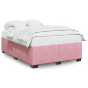 Bedframe fluweel roze 140x200 cm