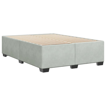 Bedframe fluweel lichtgrijs 160x200 cm