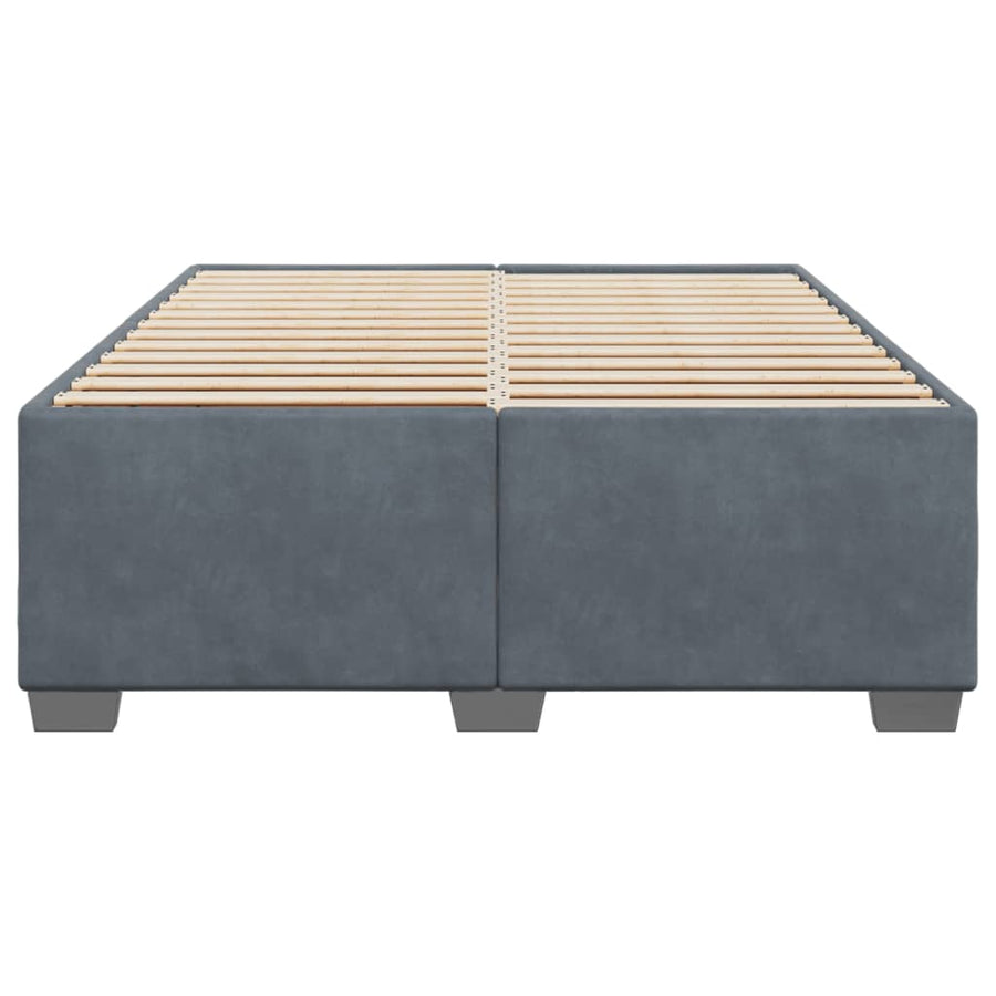 Bedframe fluweel donkergrijs 160x200 cm
