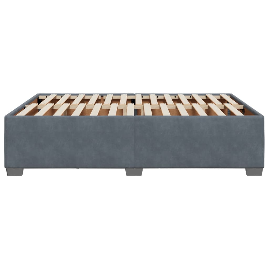 Bedframe fluweel donkergrijs 160x200 cm