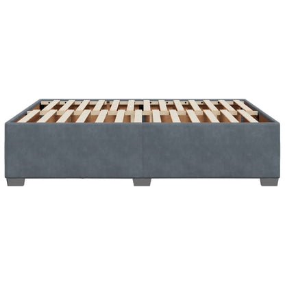 Bedframe fluweel donkergrijs 160x200 cm