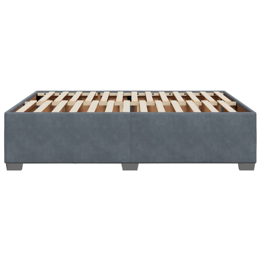 Bedframe fluweel donkergrijs 160x200 cm