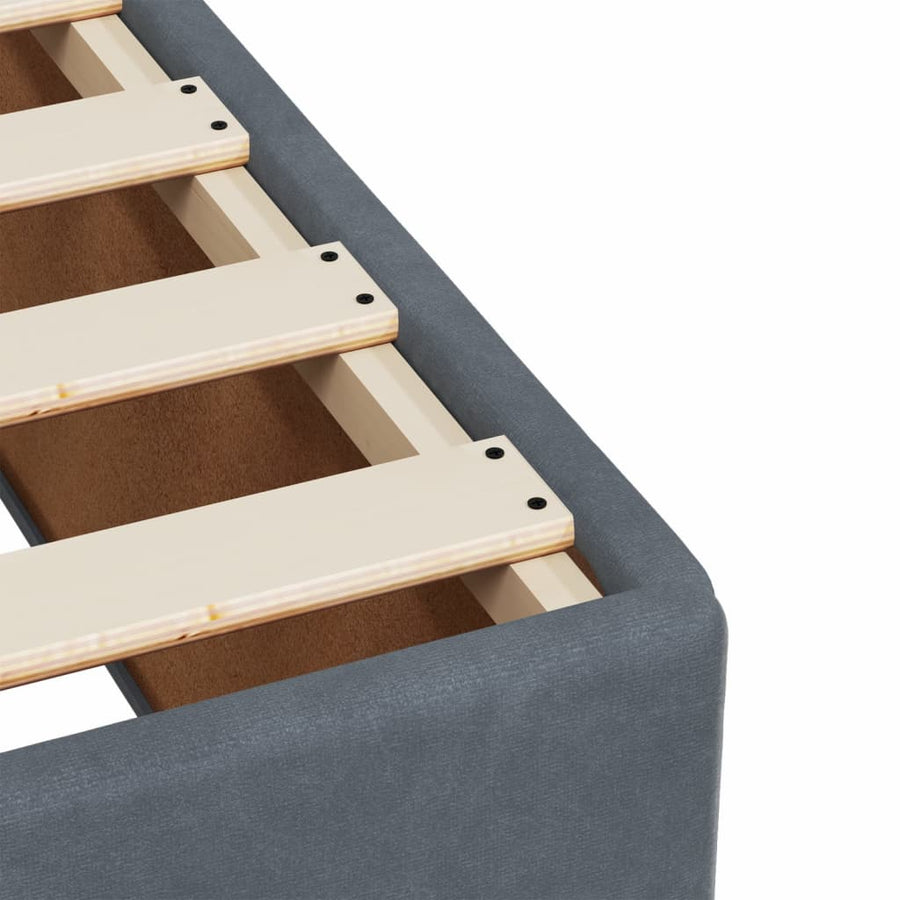 Bedframe fluweel donkergrijs 160x200 cm