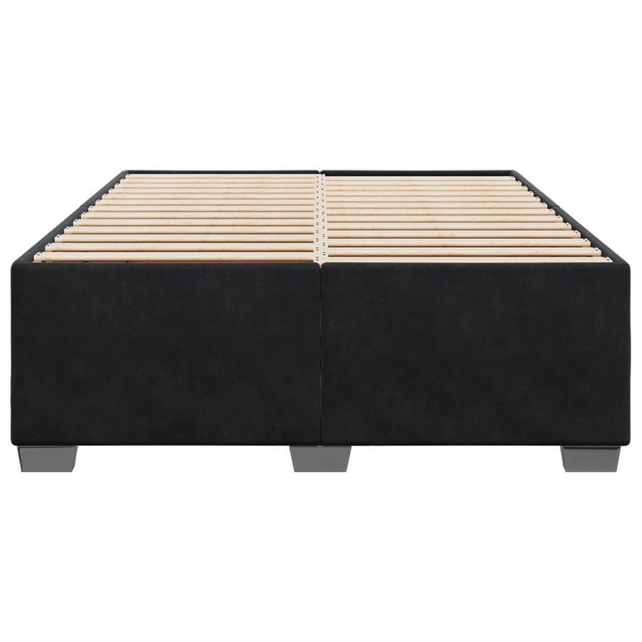 Bedframe fluweel zwart 160x200 cm