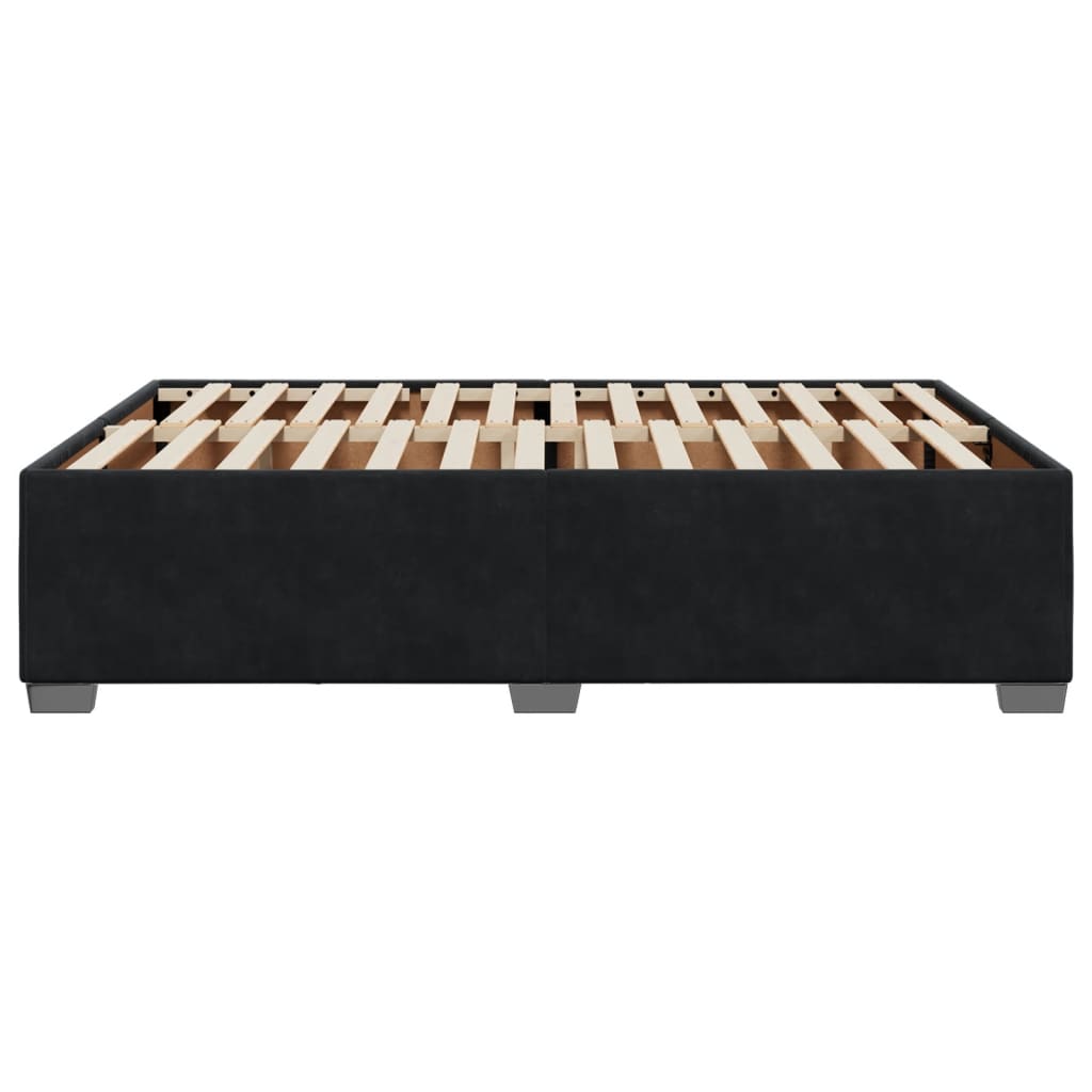Bedframe fluweel zwart 160x200 cm