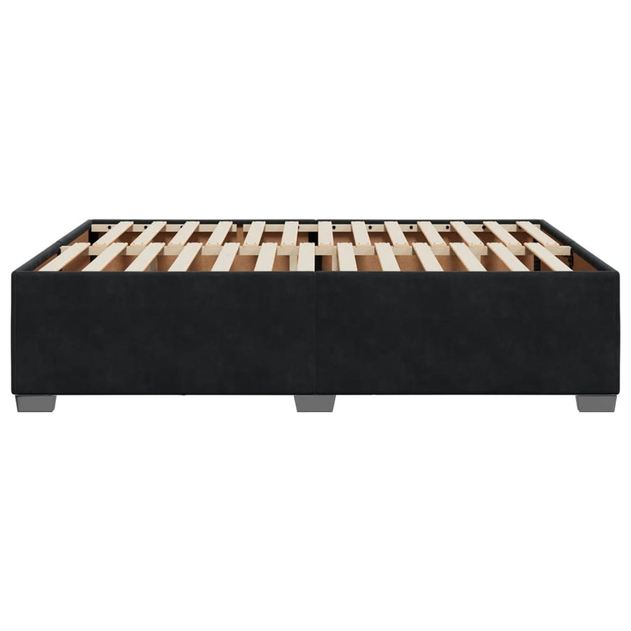 Bedframe fluweel zwart 160x200 cm