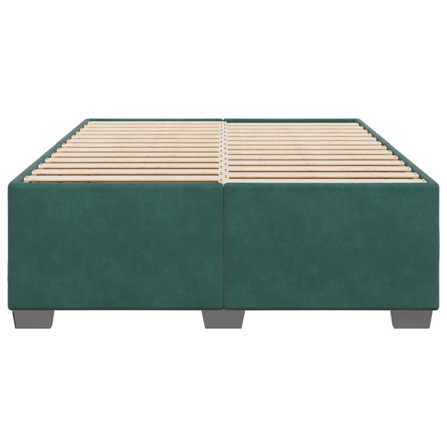 Bedframe fluweel donkergroen 160x200 cm