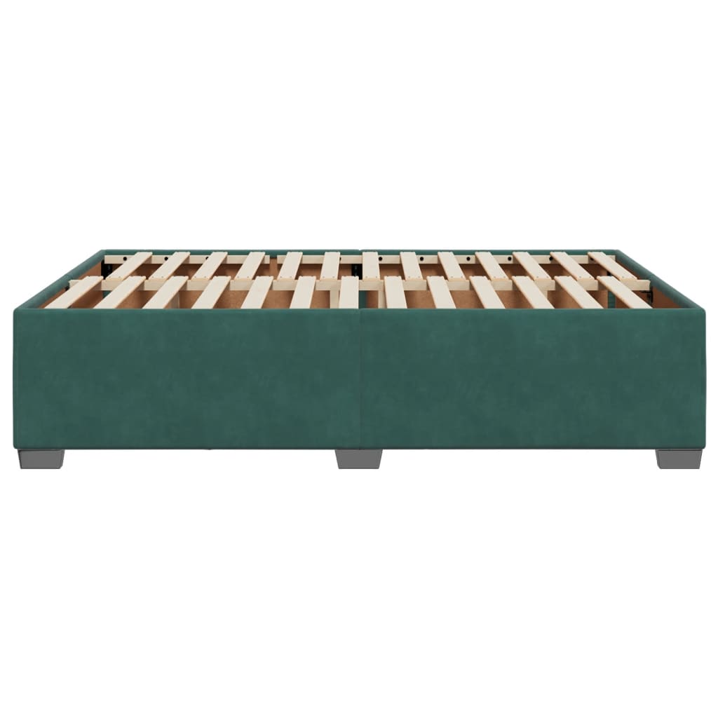 Bedframe fluweel donkergroen 160x200 cm