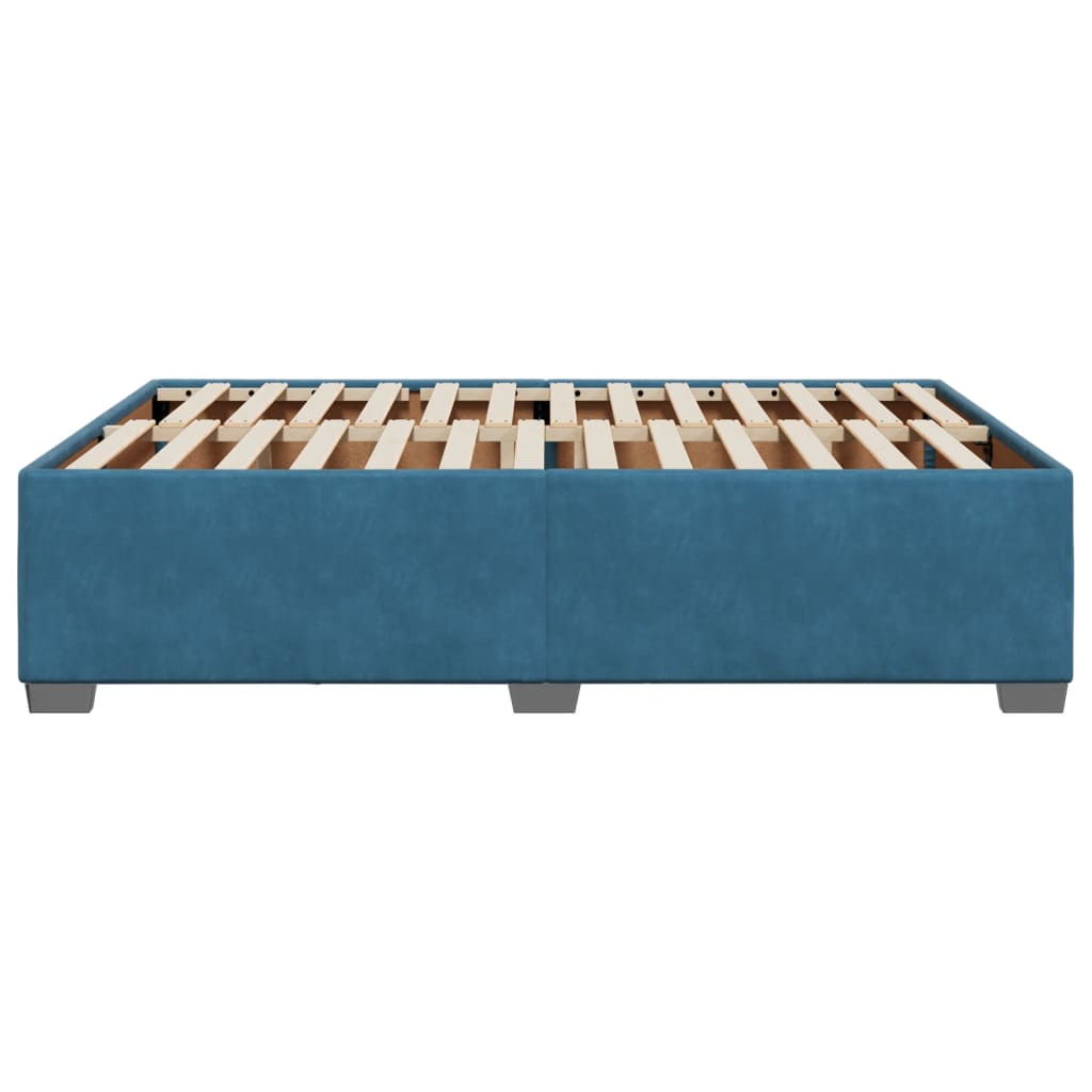 Bedframe fluweel blauw 160x200 cm