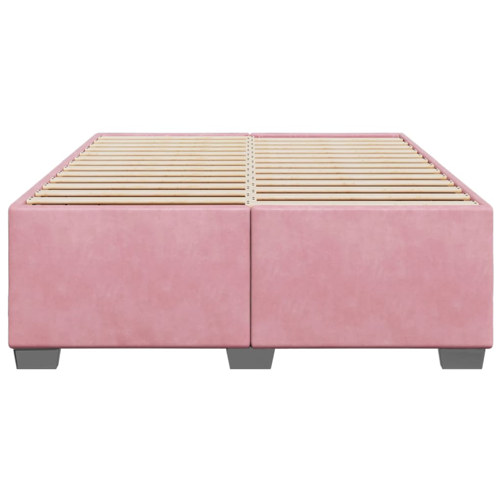 Bedframe fluweel roze 160x200 cm