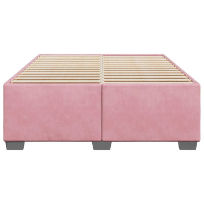 Bedframe fluweel roze 160x200 cm