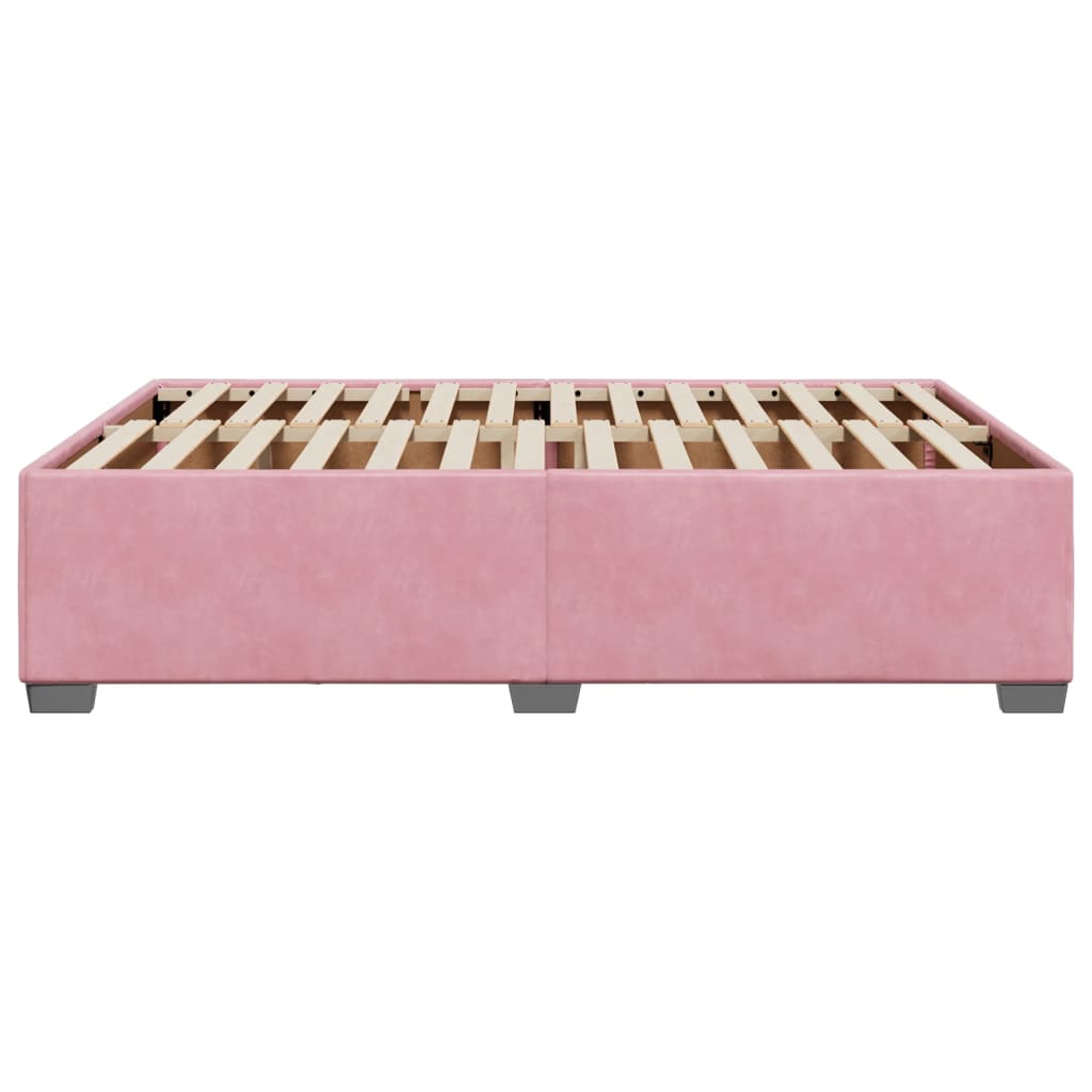 Bedframe fluweel roze 160x200 cm