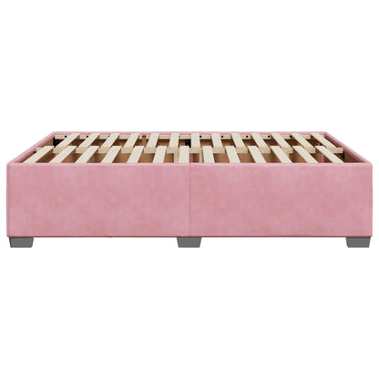 Bedframe fluweel roze 160x200 cm