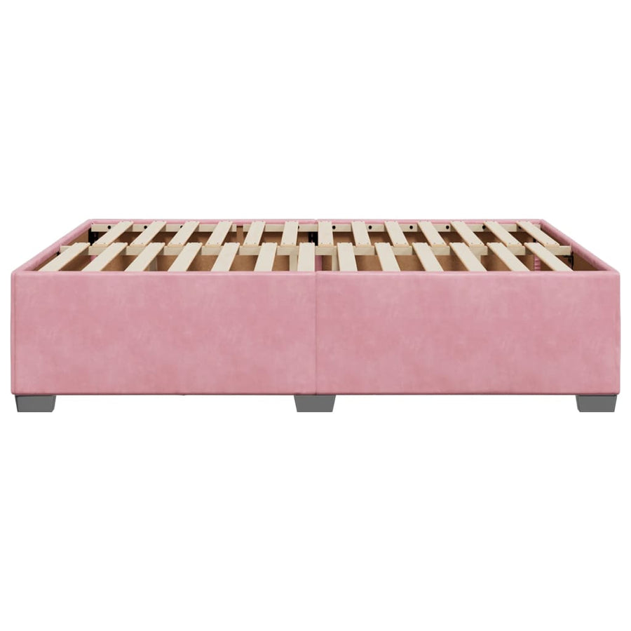Bedframe fluweel roze 160x200 cm