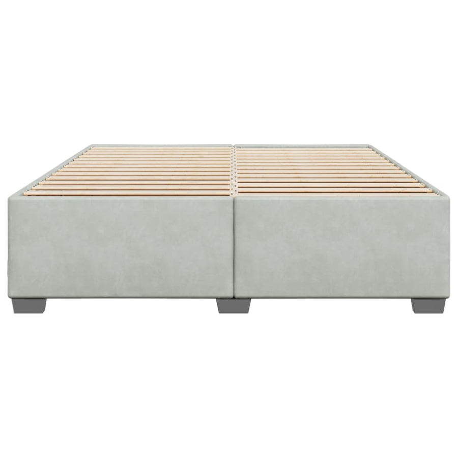 Bedframe fluweel lichtgrijs 180x200 cm
