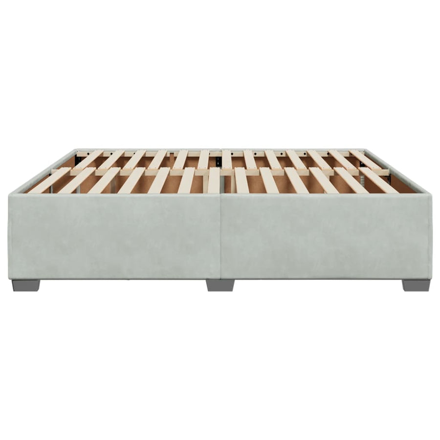 Bedframe fluweel lichtgrijs 180x200 cm