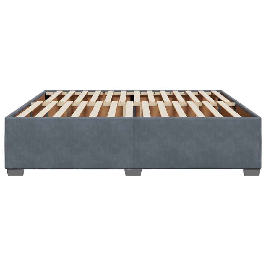 Bedframe fluweel donkergrijs 180x200 cm