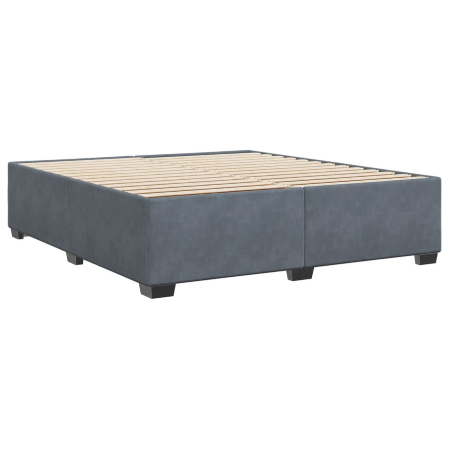 Bedframe fluweel donkergrijs 180x200 cm