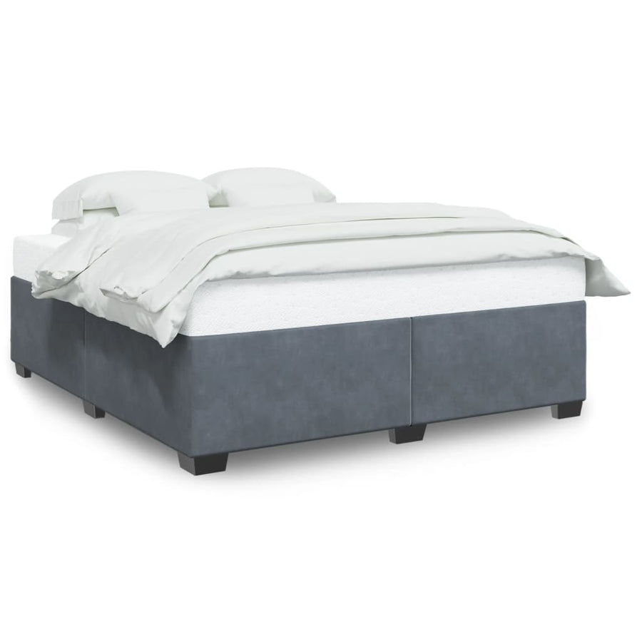 Bedframe fluweel donkergrijs 180x200 cm