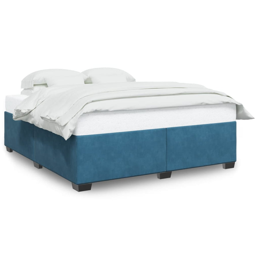 Bedframe fluweel blauw 180x200 cm