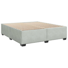 Bedframe fluweel lichtgrijs 200x200 cm