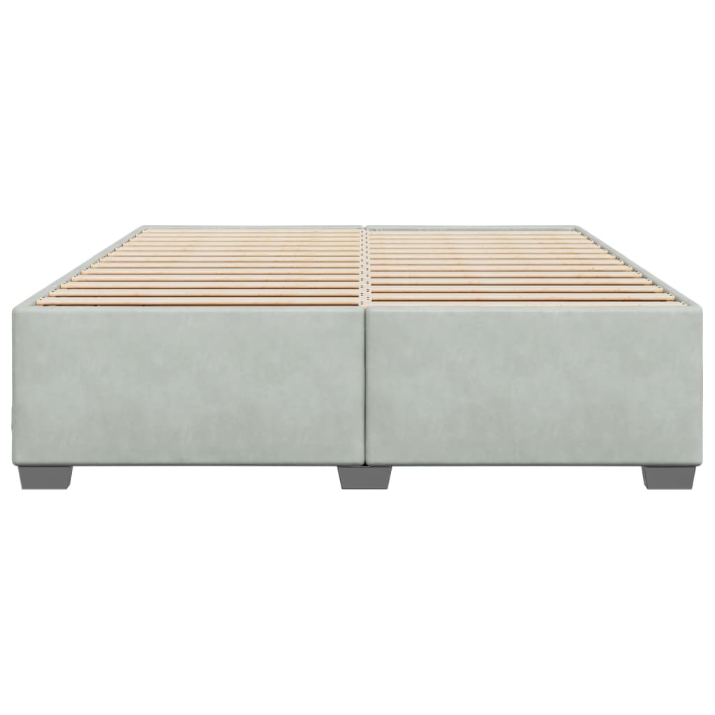 Bedframe fluweel lichtgrijs 200x200 cm