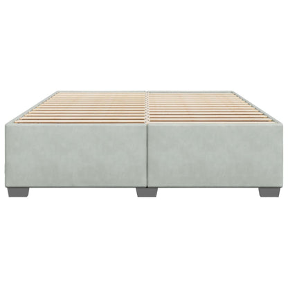 Bedframe fluweel lichtgrijs 200x200 cm