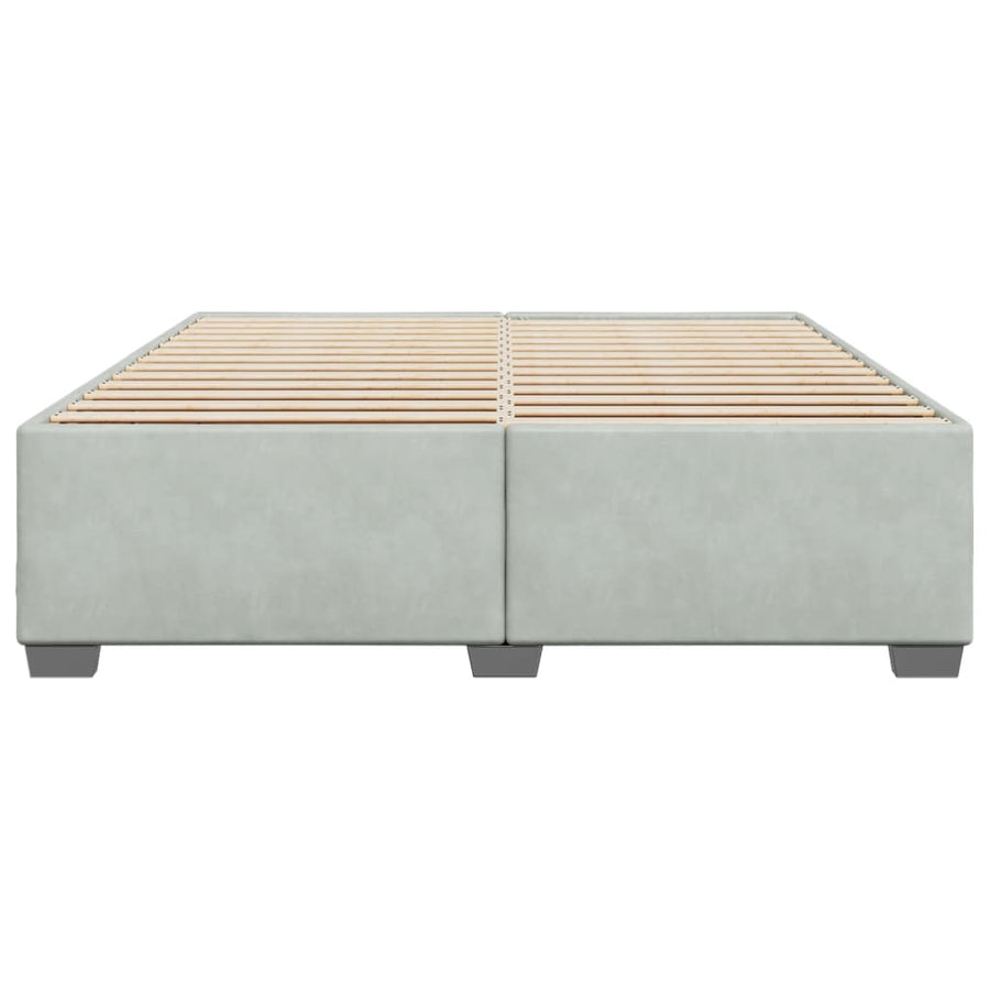Bedframe fluweel lichtgrijs 200x200 cm