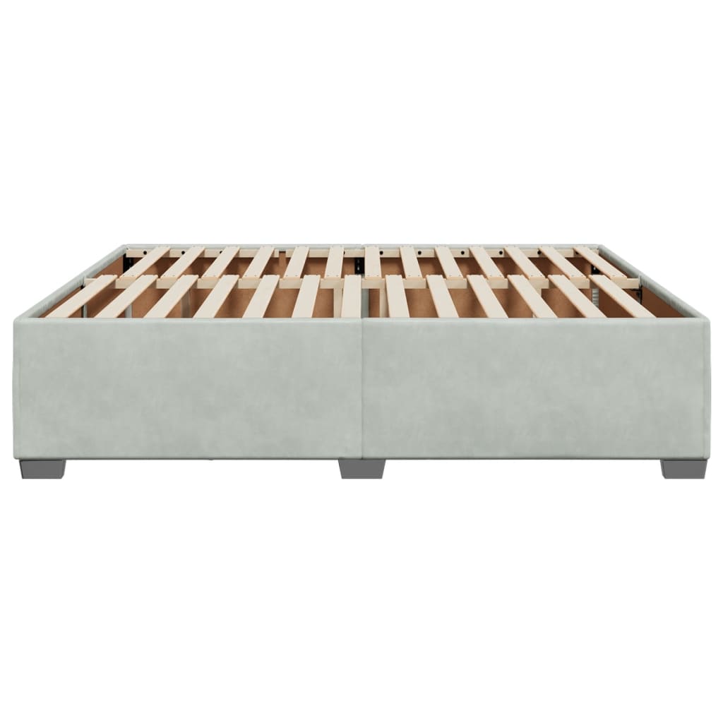 Bedframe fluweel lichtgrijs 200x200 cm
