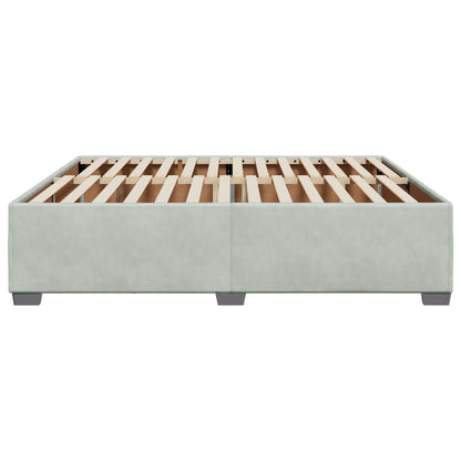 Bedframe fluweel lichtgrijs 200x200 cm