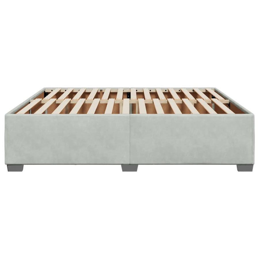 Bedframe fluweel lichtgrijs 200x200 cm