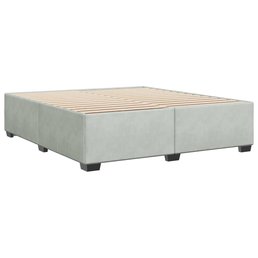 Bedframe fluweel lichtgrijs 200x200 cm