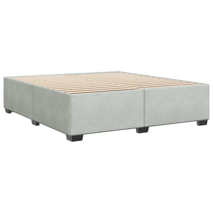 Bedframe fluweel lichtgrijs 200x200 cm
