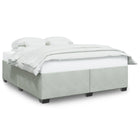 Bedframe 200x200 cm fluweel lichtgrijs