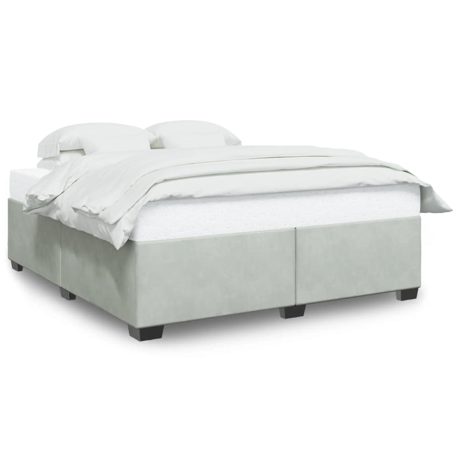 Bedframe fluweel lichtgrijs 200x200 cm