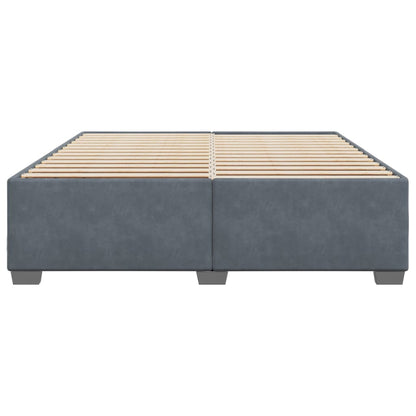 Bedframe fluweel donkergrijs 200x200 cm