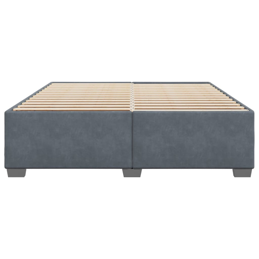 Bedframe fluweel donkergrijs 200x200 cm